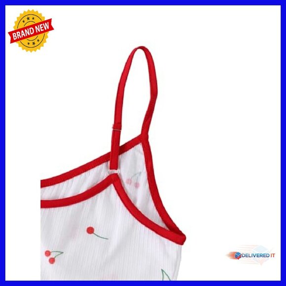 Ribbed Crop Cami Pajama Set, Soft Stretchy Fabric, Sleepwear Lounge - Picture 6 of 8